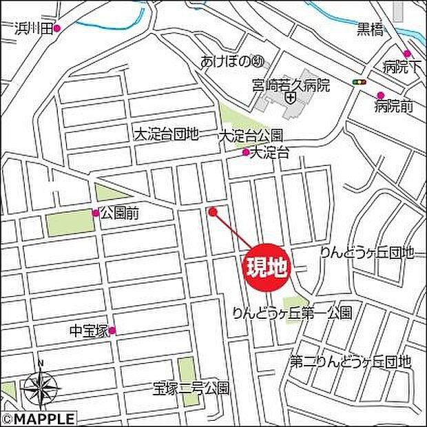 現地案内図です。