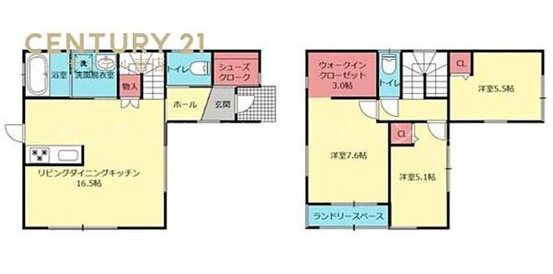 3SLDKの間取りです♪ゆとりあるリビング。収納力も充実。家族全員が快適に過ごせる空間です！採光にこだわった設計が、明るく爽やかな暮らしを描きます。