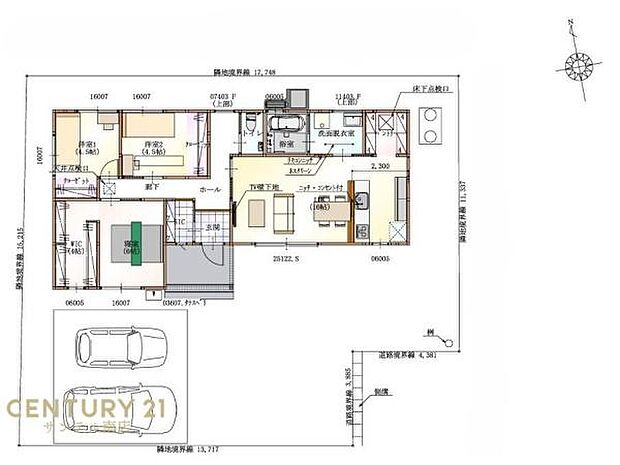 3LDKの間取りです♪広々脱衣室と水回りをまとめた効率的な家事動線が魅力!広々16帖のリビングで、キッチンから全体が見渡せる開放感のある空間。家族との会話も自然に生まれる心地よい住まいです!