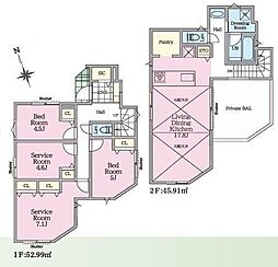 23号棟茅ヶ崎市新築戸建 2台駐車可 パントリー