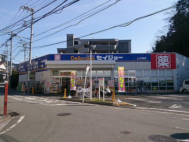 セイジョー上大岡店まで530m、上大岡駅から5分ほど歩いた閑静な住宅街にあるドラッグストア。お向かいにスーパー「まいばすけっと」もありお買い物便利です。