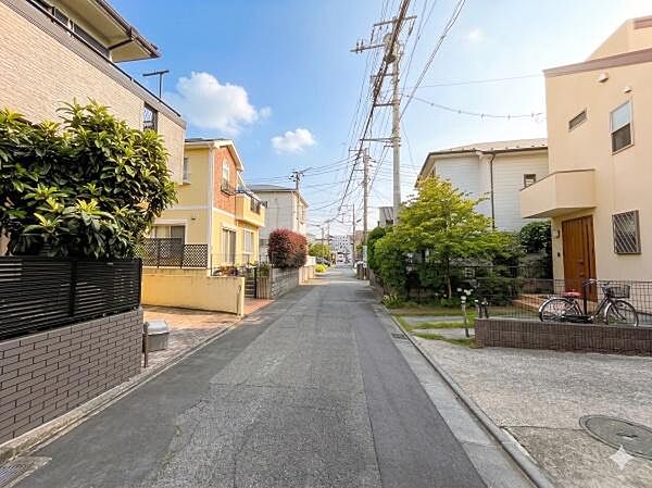 前面道路の幅員は約4.6ｍ。車通りも少なく静かな環境です。車の出し入れもしやすい環境です。※AIによる画像加工を行っております。