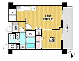 パシフィック中野 1LDKの間取図画像