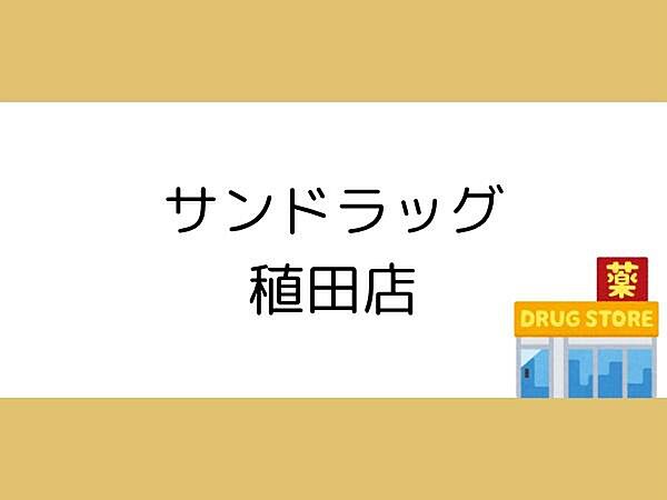 サンドラッグ　稙田店まで1360m、サンドラッグ　稙田店まで約1360ｍ