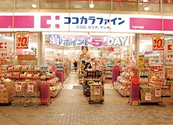 ココカラファイン大分中央店まで1100m、ココカラファイン大分中央店まで1100ｍ