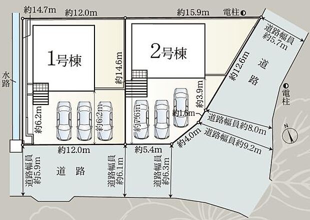 駐車並列3台可能◎（ただし車種による）