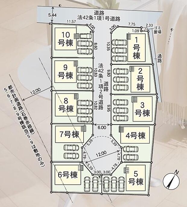 こちらは7号棟になります。駐車並列2台可能!