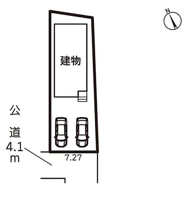 駐車場並列2台可能!(但し車種による)