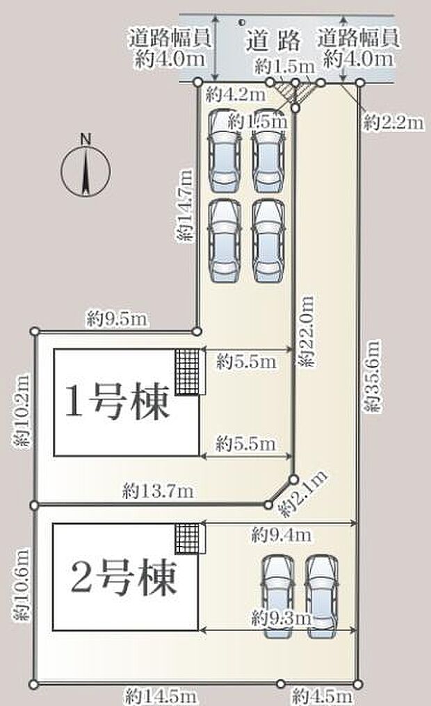 こちらは2号棟になります。駐車2台可能!