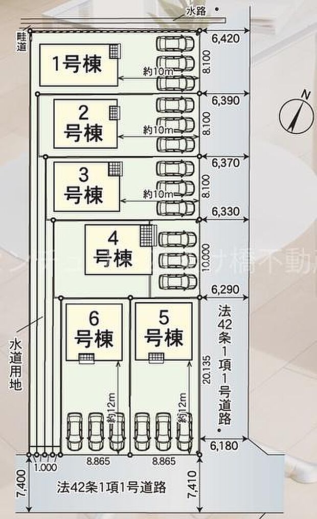 こちらは3号棟です。●駐車並列3台可能