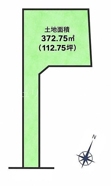 〇B区画〇土地面積372.75平方メートル（112.75坪）
