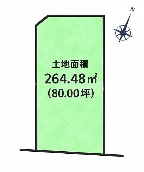 〇C区画〇土地面積264.49平方メートル（80.00坪）