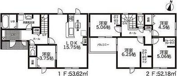 5LDK/土地面積204.14平方メートル・建物面積105.8平方メートル【豊橋市立杉山小学校・章南中学校エリア】小学校まで徒歩約12分、中学校まで徒歩約46分