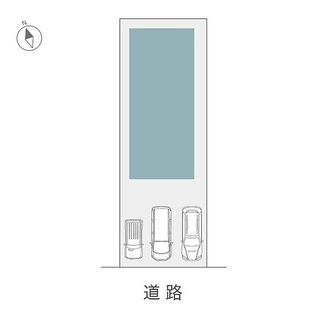 南側公道約6mあり、駐車も楽々♪