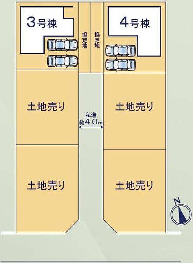 こちらは3号棟です。【豊橋市立芦原小学校・本郷中学校エリア】 小学校まで徒歩約11分、中学校まで徒歩約31分