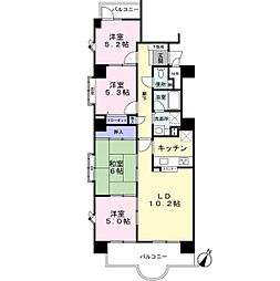 真栄マンション豊橋 4LDKの間取図画像