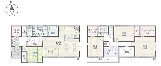 4号棟◇4LDK◇土地面積/177.63平方メートル(53.73坪)建物面積/124.23平方メートル(37.57坪)