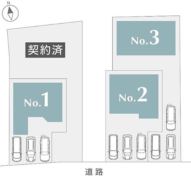 こちらは3号棟です。●駐車3台可能◎