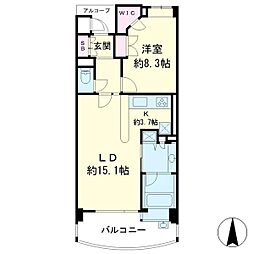ラ・メルカーサ4 1LDKの間取図画像