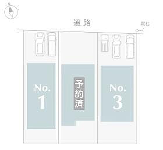 こちらは3号棟です。駐車並列3台(1台は軽自動車)可能◎