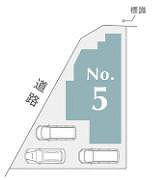 こちらは5号棟です。駐車並列3台可能◎