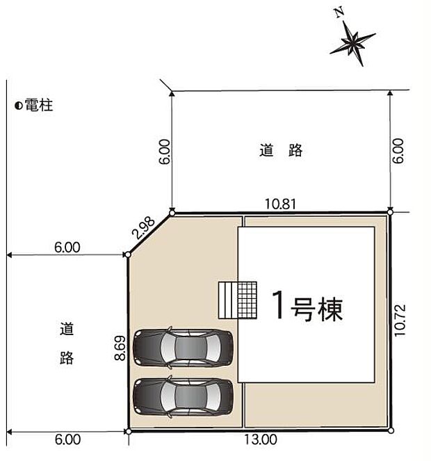 ●整形地・角地です！！●駐車並列2台可能◎