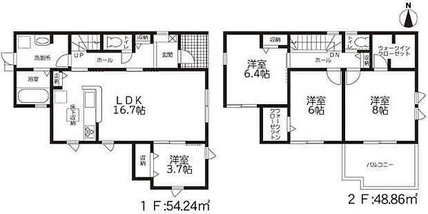 4号棟◇4LDK◇土地面積/174.78平方メートル(52.87坪)建物面積/103.10平方メートル(31.18坪)