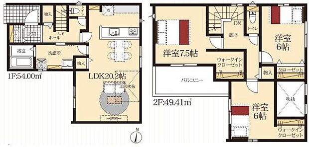 ◇3LDK+WIC◇土地面積/149.12平方メートル(45.10坪)建物面積/103.41平方メートル(31.28坪)