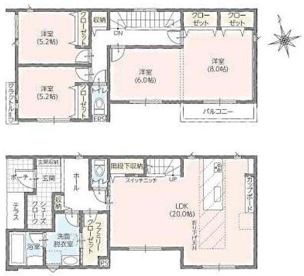 【1号棟】周辺環境充実エリア♪ 設備充実の南向き4LDK!間取り変更可能! ●駐車並列3台可能! ●保育園・小学校が徒歩5分圏内◎