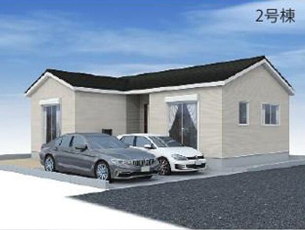 こちらは2号棟外観完成予想パースです。