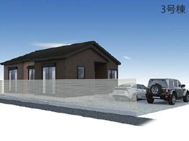 こちらは3号棟外観完成予想パースです。
