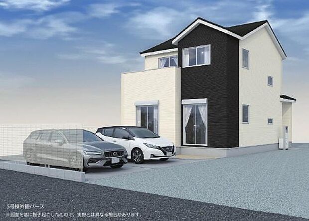 こちらは5号棟外観完成予想パースです。