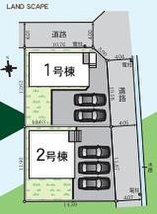 こちらは2号棟です。駐車並列3台可能◎