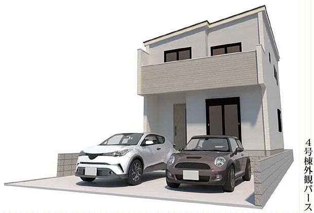 こちらは4号棟外観完成予想パースです。