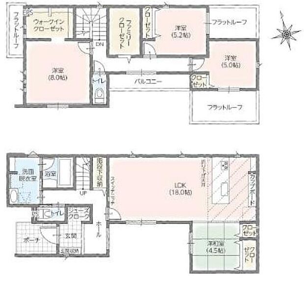 【2号棟】周辺環境充実エリア♪ 設備充実の南向き4LDK! ●駐車並列3台可能! ●保育園・小学校が徒歩5分圏内◎