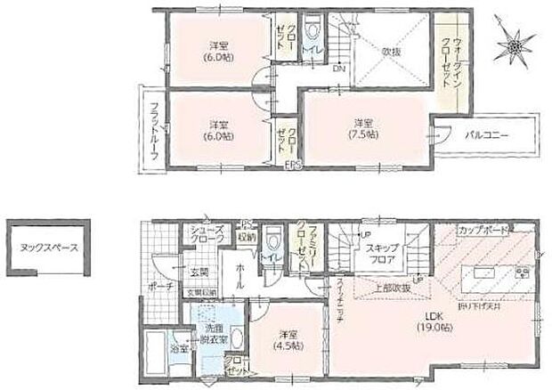 【4号棟】周辺環境充実エリア♪ 設備充実!吹抜けで開放感ある南向き4LDK♪ ●駐車並列3台可能! ●保育園・小学校が徒歩5分圏内◎