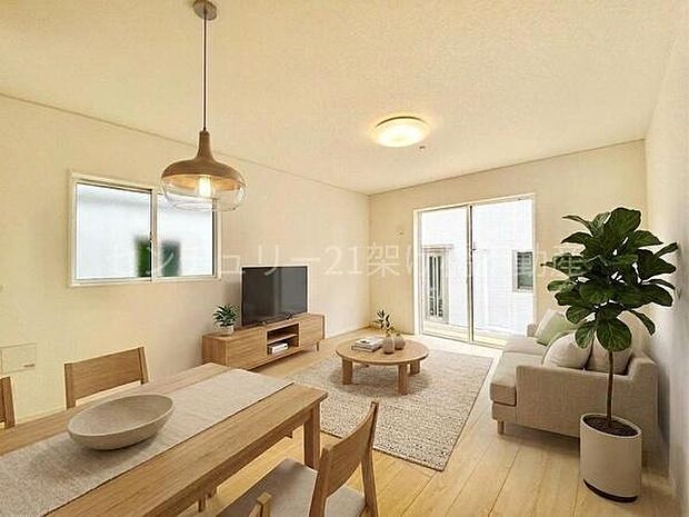 本画像はAI家具配置イメージです。画像内家具は架空デザインであり、実在製品とは異なります。家具等は販売価格に含まれません。細部設備は一部描写されていない箇所がございます。あらかじめご了承ください。