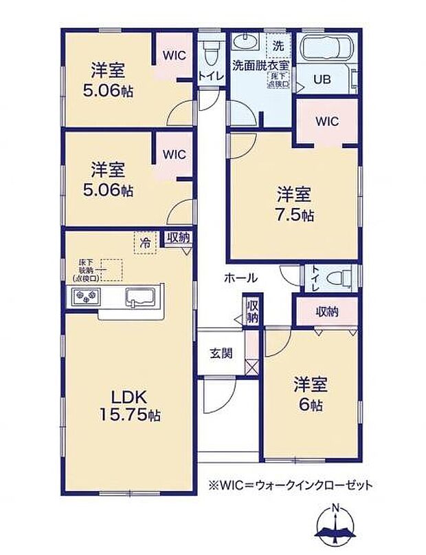 【3号棟】敷地面積84坪超えの平屋4LDK♪ ●小学校まで徒歩約10分 ●駐車たっぷり4台可能!