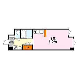 リベリー南草津 ワンルームの間取図画像