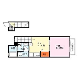 アメニティハウス・サノ 1DKの間取図画像