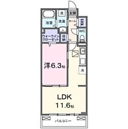 エルグランデSOU 1LDKの間取図画像