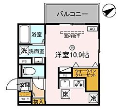 アルタ西渋川ビュー ワンルームの間取図画像