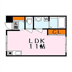 セルフィーユ守山 ワンルームの間取図画像
