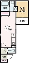 ALMO姫路駅前 1LDKの間取図画像
