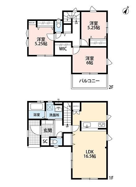 ≪参考プランNO1≫3LDK＋WIC＋SC＋パントリー■敷地面積107.43平米(32.49坪)・建物面積85.70平米(25.92坪)■建物価格1、700万円(税込)■リビングは折上天井～開放感◎