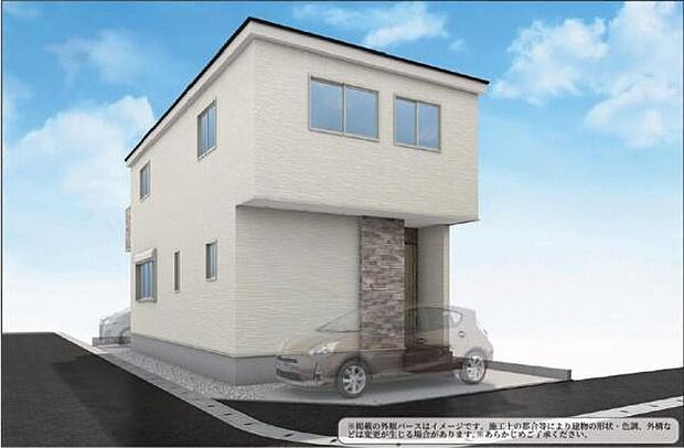 1号棟完成予定図耐震等級3、断熱等性能等級5(ZEH水準仕様)、設計性能評価取得に加え、長期優良住宅認定も予定された安心の高性能住宅