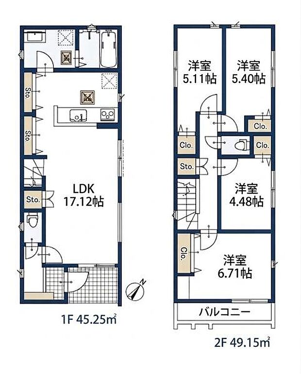 2号棟　4LDK　土地/120.36平米　建物94.40平米