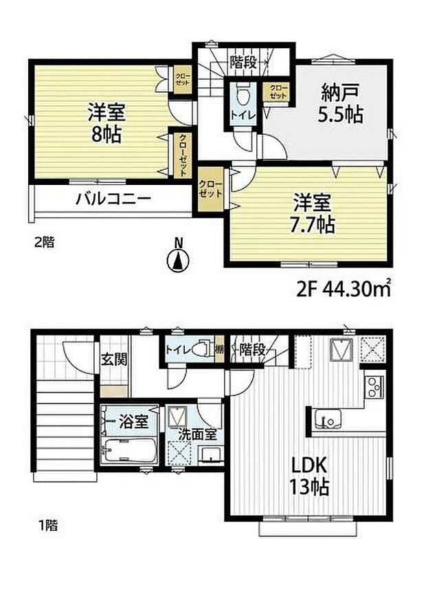 1号棟4LDK　建物85.17平米南向きのリビングにつき、たっぷりと陽光が差し込み、明るく開放感のある快適な空間です寒いみなみ時期でも床暖房完備で家族みんなが快適♪