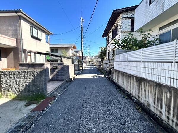 東側の道路を挟んだ向かいの家よりも位置が高いため、日当たりも風通しも良く、眺望もあります。