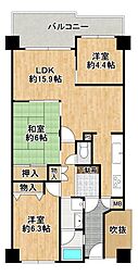 メゾンドール堺 3LDKの間取図画像